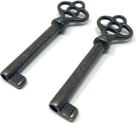 Steel Hollow Barrel Skeleton Key for Cabinet Doors, 